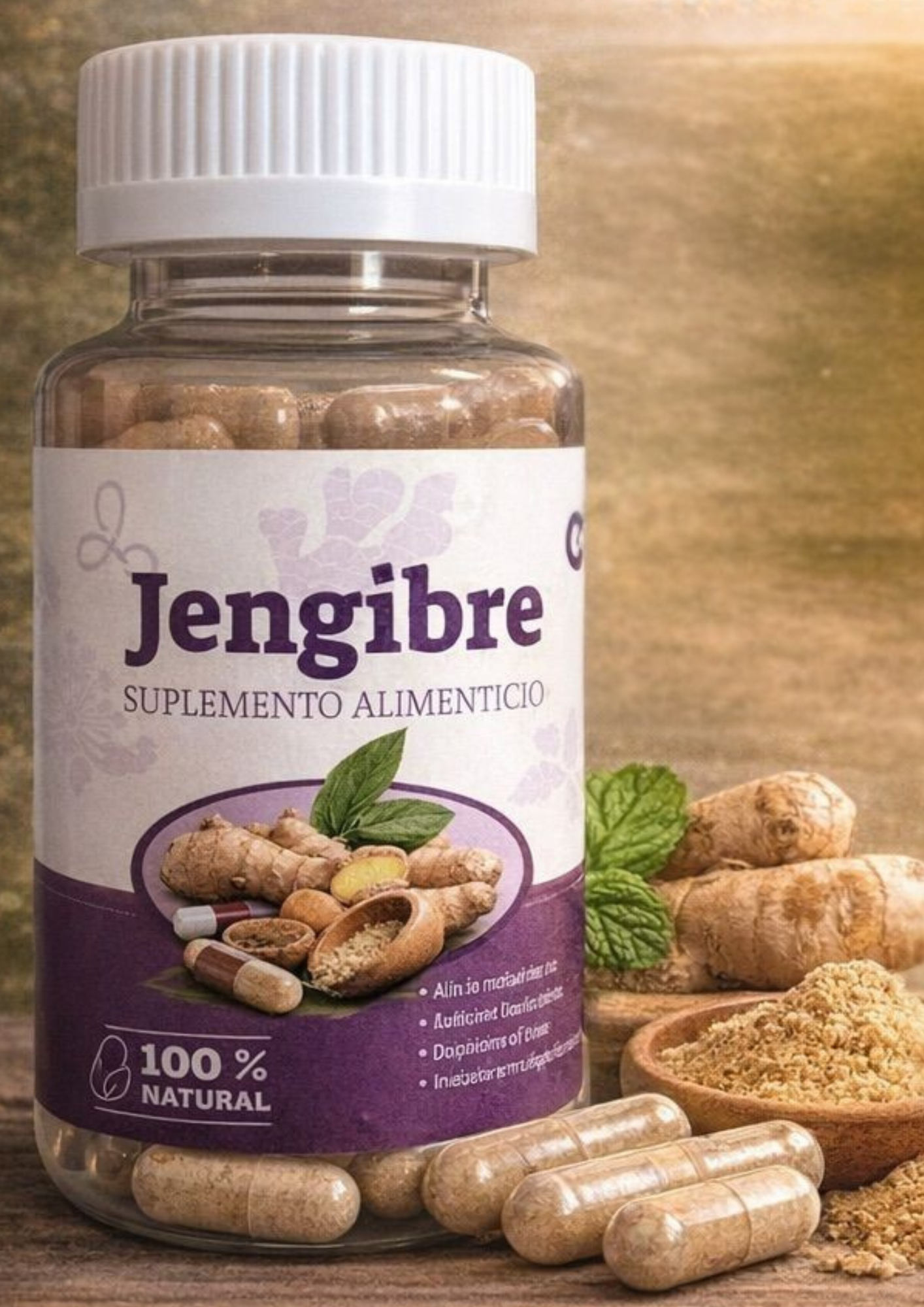 Jengibre. 60 cápsulas